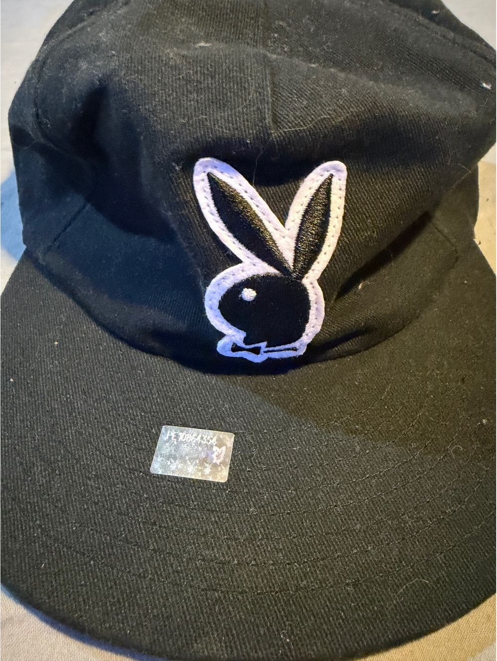 Playboy Black Adjustable Baseball Cap with Bunny Logo